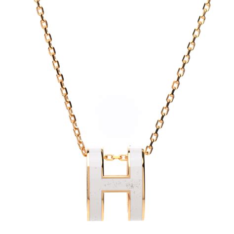 hermes h letter necklace|Hermes necklace price.